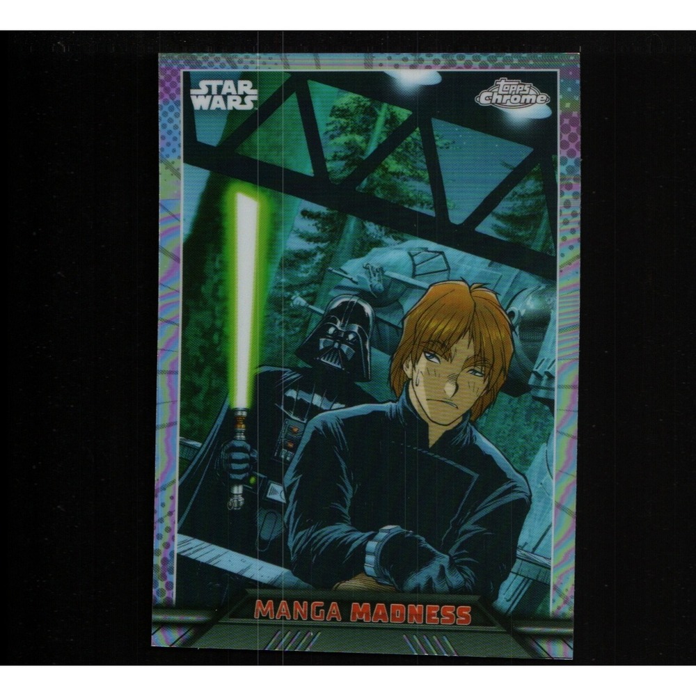 2023 Topps Chrome Star Wars Manga Madness Luke Skywalker Vader MM-4 Refractor